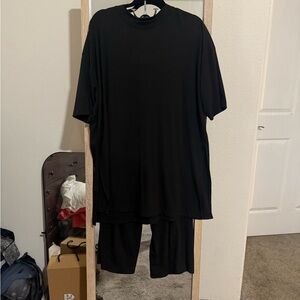 Dressed in LALA Black Cropped Jumpsuit